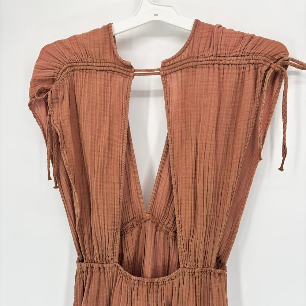 Anthropologie Maxi Dress Small Gauze Kaftan Swim Cover Up Beach Resort NEW Flaw - Picture 7 of 11